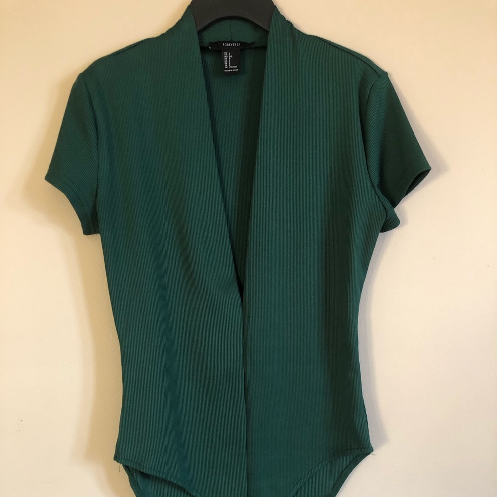 Forever21 Emerald Green Bodysuit